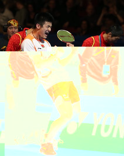 [谌龍2-0擊敗丹麥選手約根森]