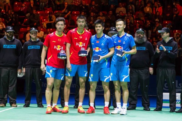 男雙： 柴飚/洪炜（中）【勝】傅海峰/張楠（中）