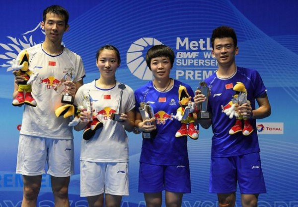 羽联排名谌龙第4林丹第6 国羽包揽混双前两位